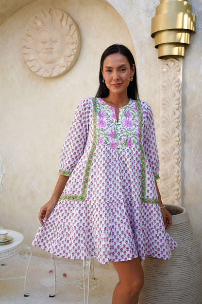 Wisteria Short Dress in Pink