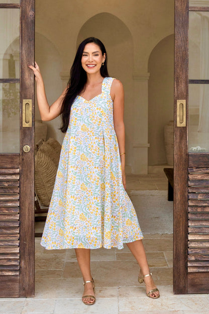 Sweet pea Dress in Citrus Bloom