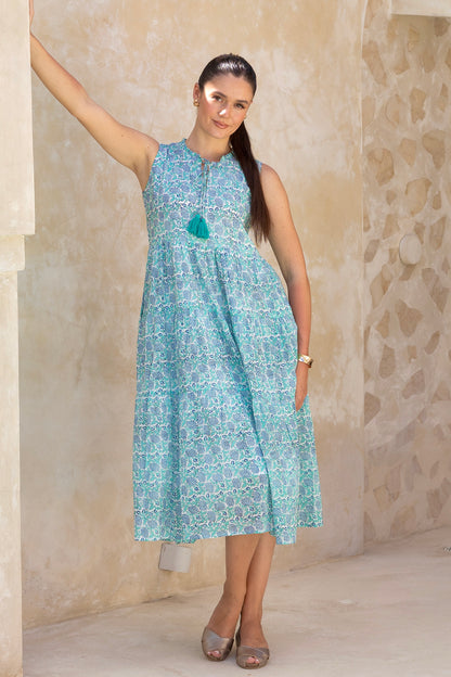 Begonia Aqua Blue Dress