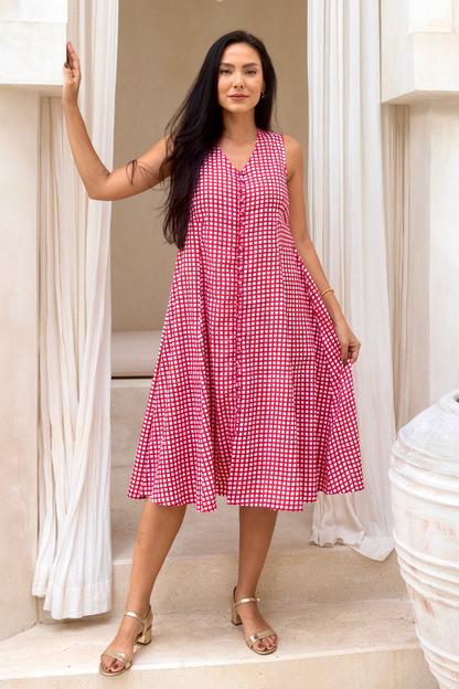 Primrose Dress in Ruby Gingham