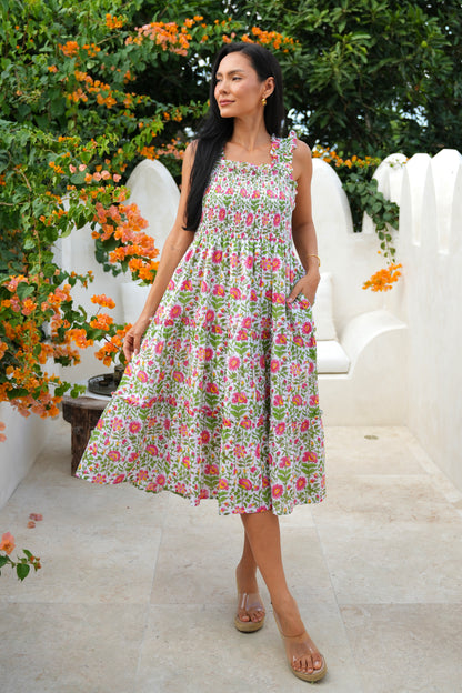 Cherry Dress in Tropical Garden