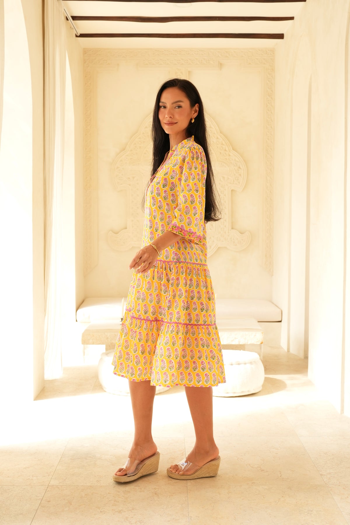 Neroli Dress in Sunrise Yellow