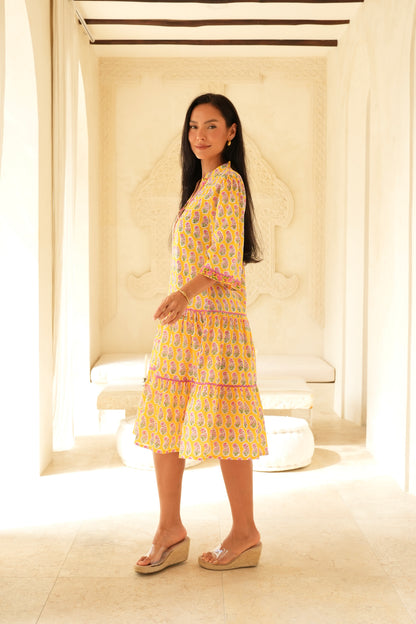 Neroli Dress in Sunrise Yellow