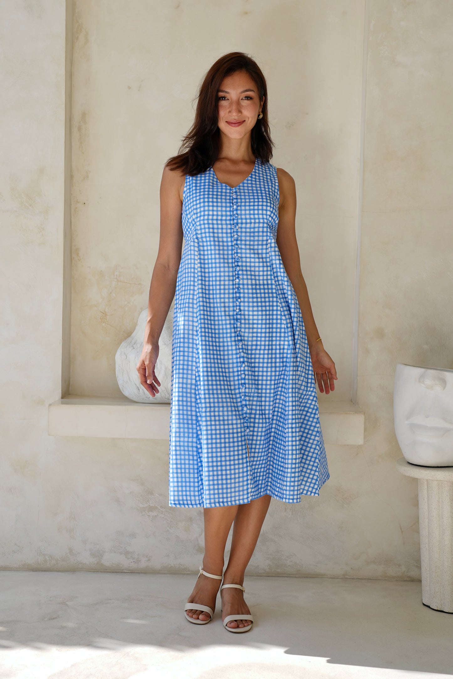 Primrose Dress in Blue Checks