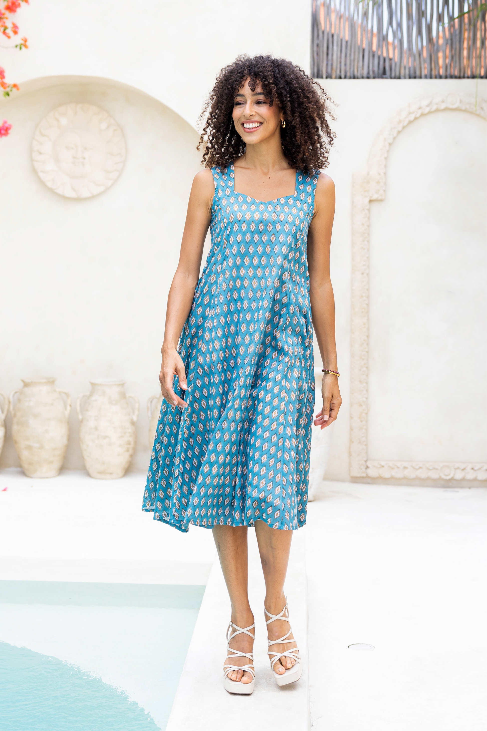 Sweet Pea Dress in Teal Blue – BuyBusyBee