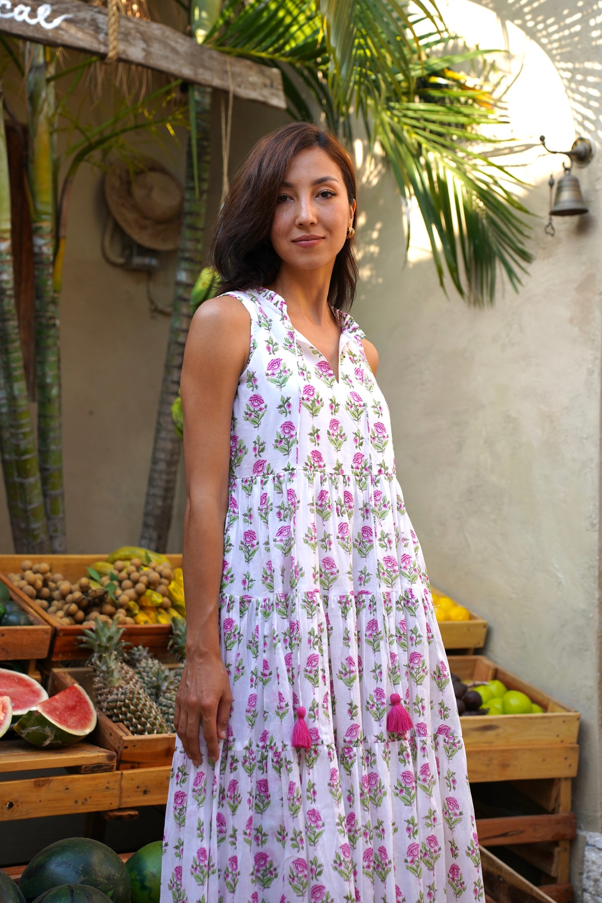 Begonia Dress in English Rose