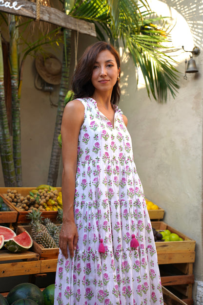 Begonia Dress in English Rose