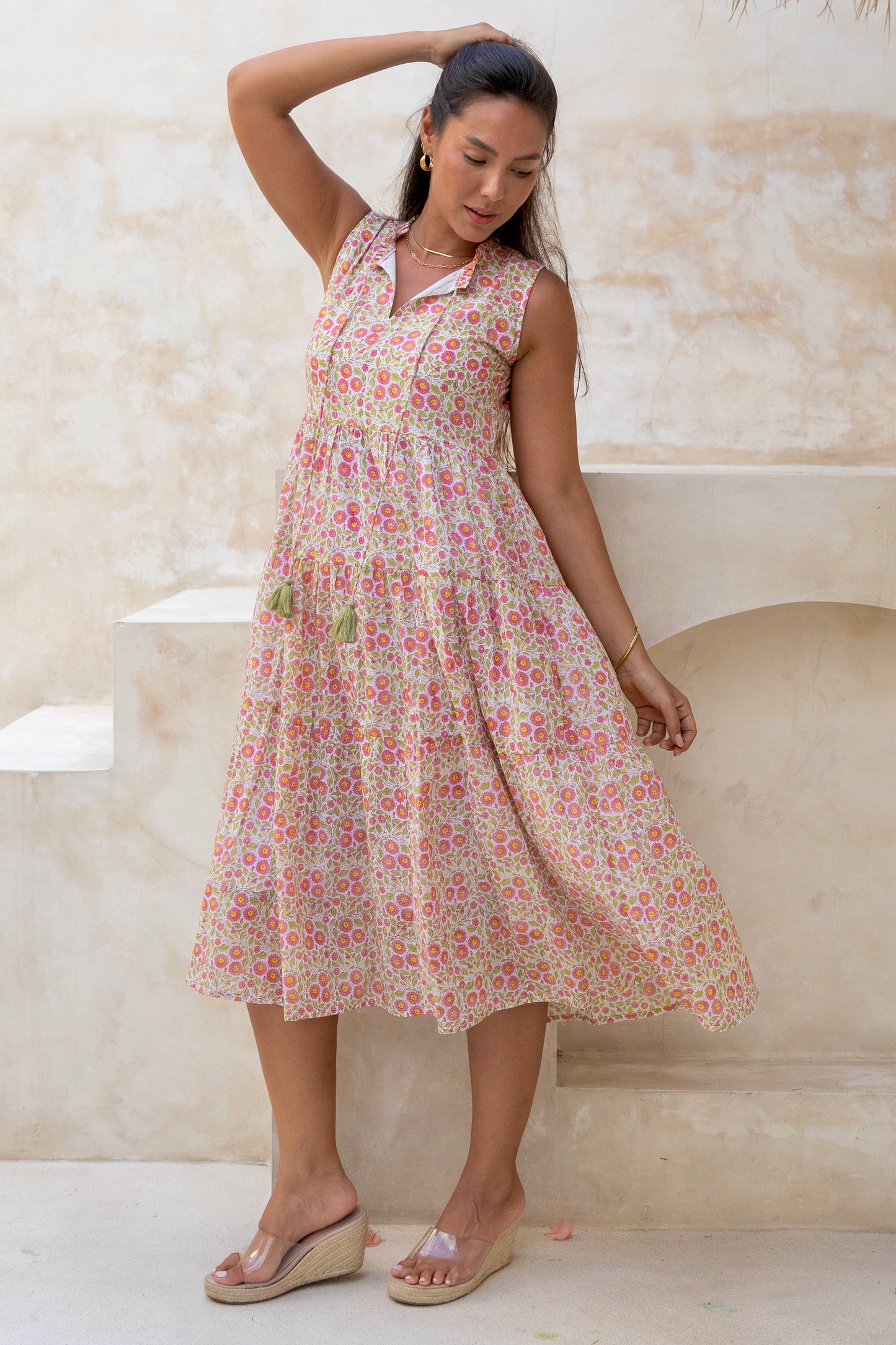 Begonia Pink Flower Dress