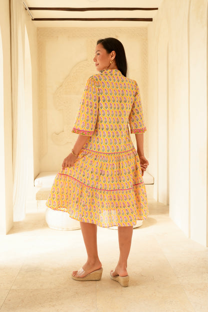 Neroli Dress in Sunrise Yellow