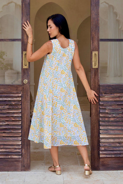 Sweet pea Dress in Citrus Bloom