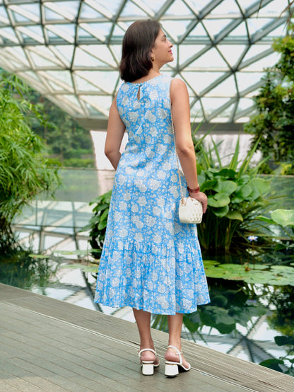 Heather Dress in Sky Blue